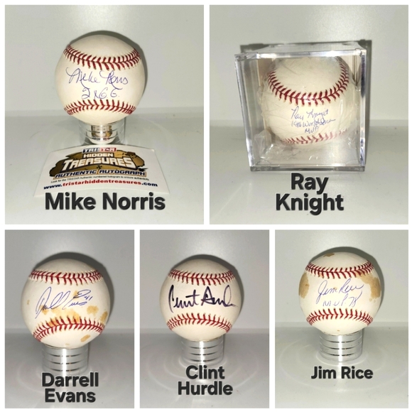 lot of 5 MLB 70s / 80s players signed autograph baseballs Darrell Evans